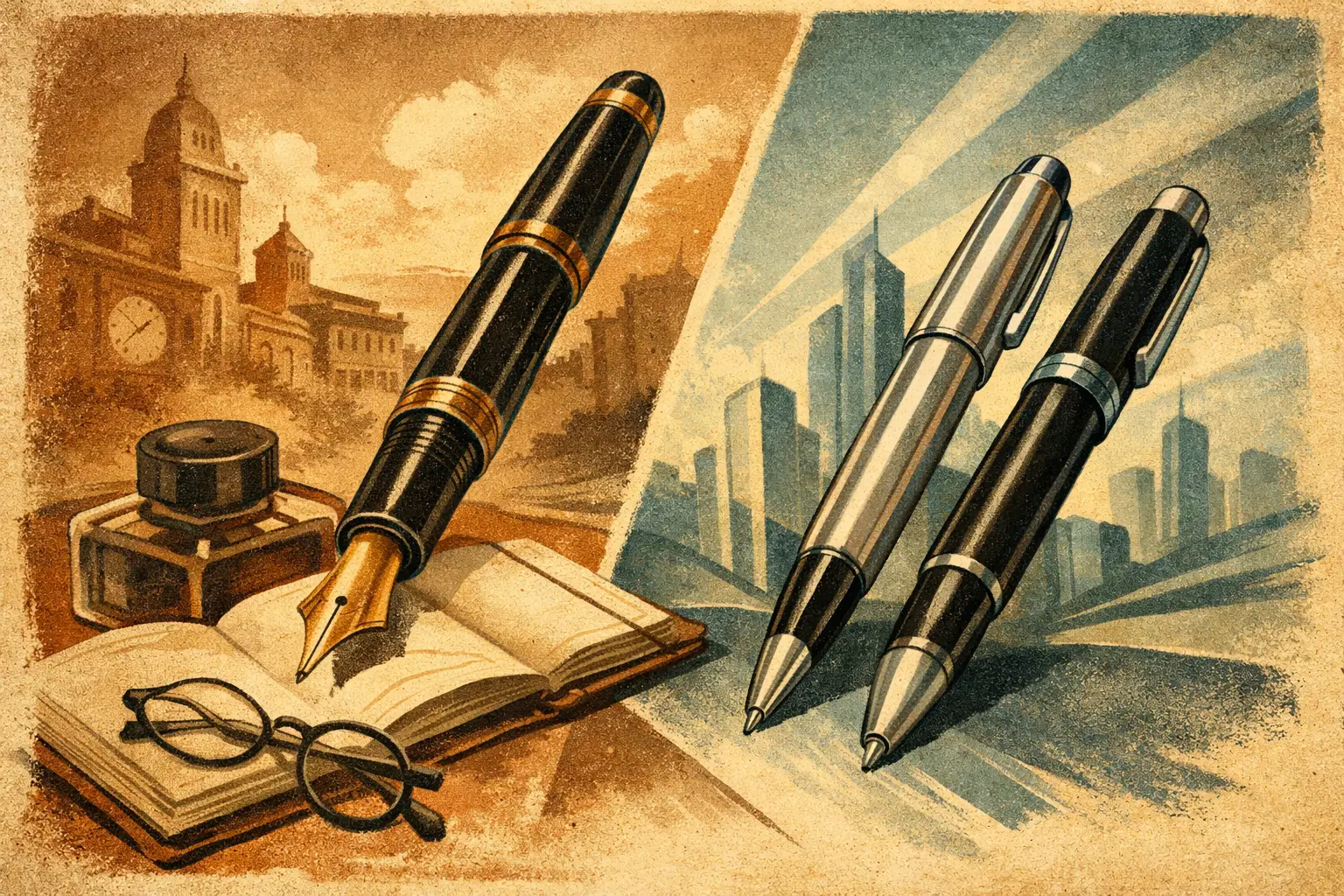 Vintage Fountain Pen Versus Modern Pen Choices