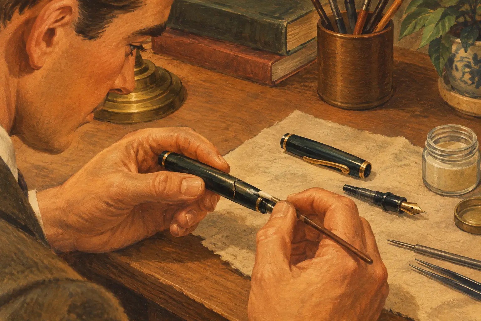 Restoring a Cracked Pen Barrel Without Regret